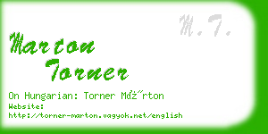 marton torner business card